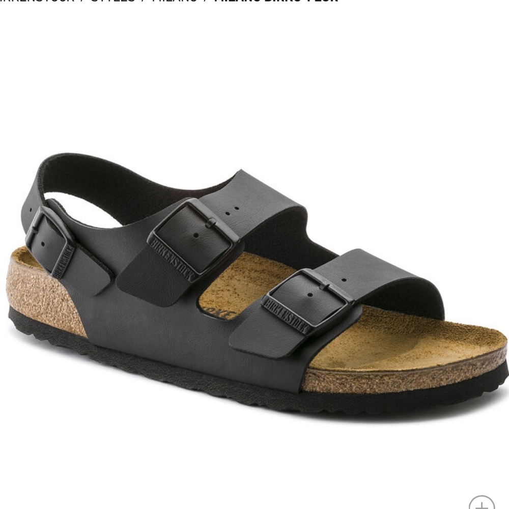 Women’s Birkenstock Milano Black Sandals Size 39 Women’s 8-8.5